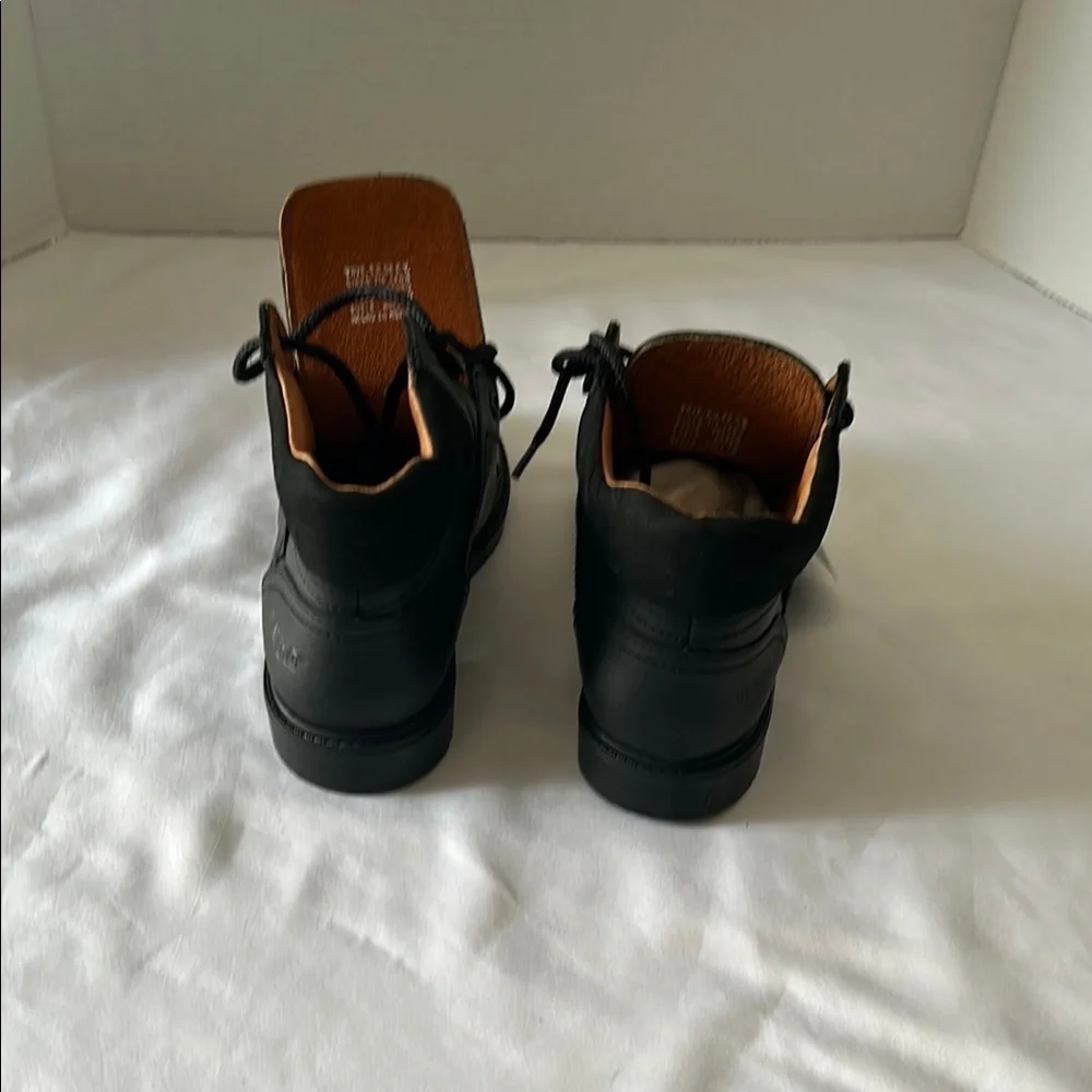 Black Leather Ankle Boots with Classic Design